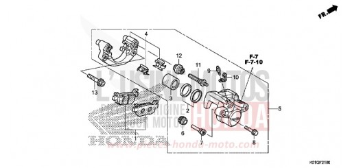 ETRIER DE FREIN ARRIERE SH125ADG de 2016